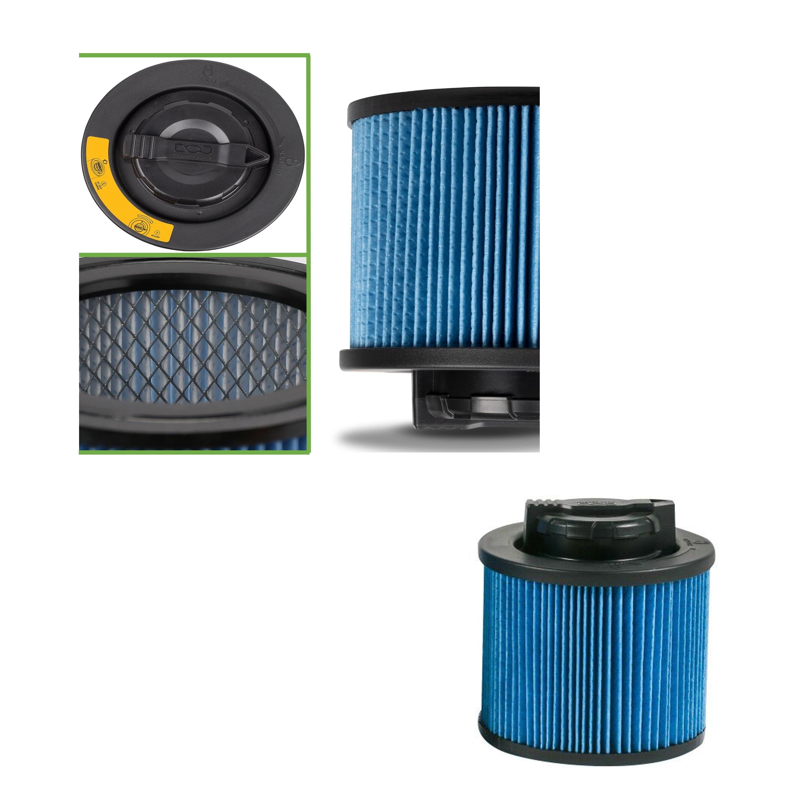 DEWALT DXVC4002 Replacement Filter for Shop Vacuums, Washable & Reusable, Compatible with DXV04T, DXV05P, DXV05S, DXV08S, DXV06G, DW4GAL, DXV15T