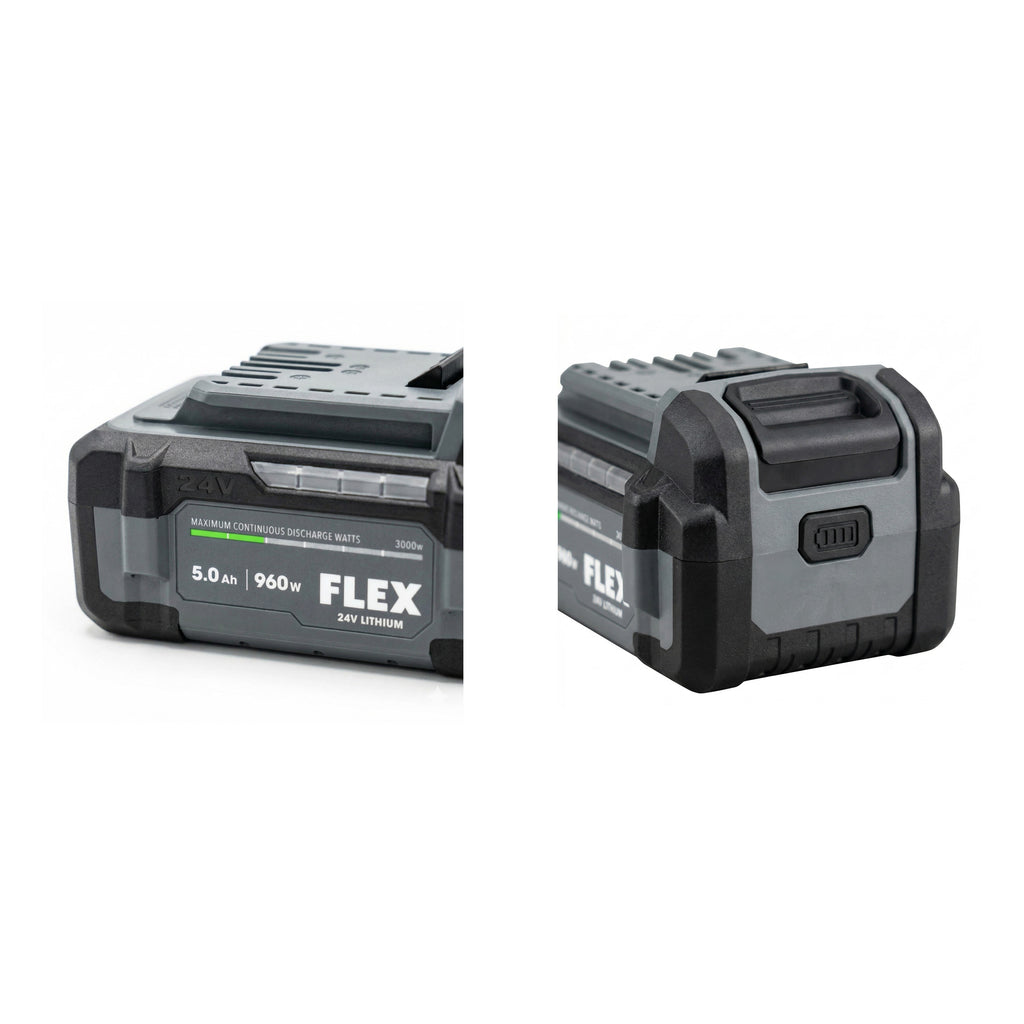 FLEX 24V 5Ah Lithium Ion Power Tool Battery Pack with Fuel Indicator (1 pack) FX0121-1