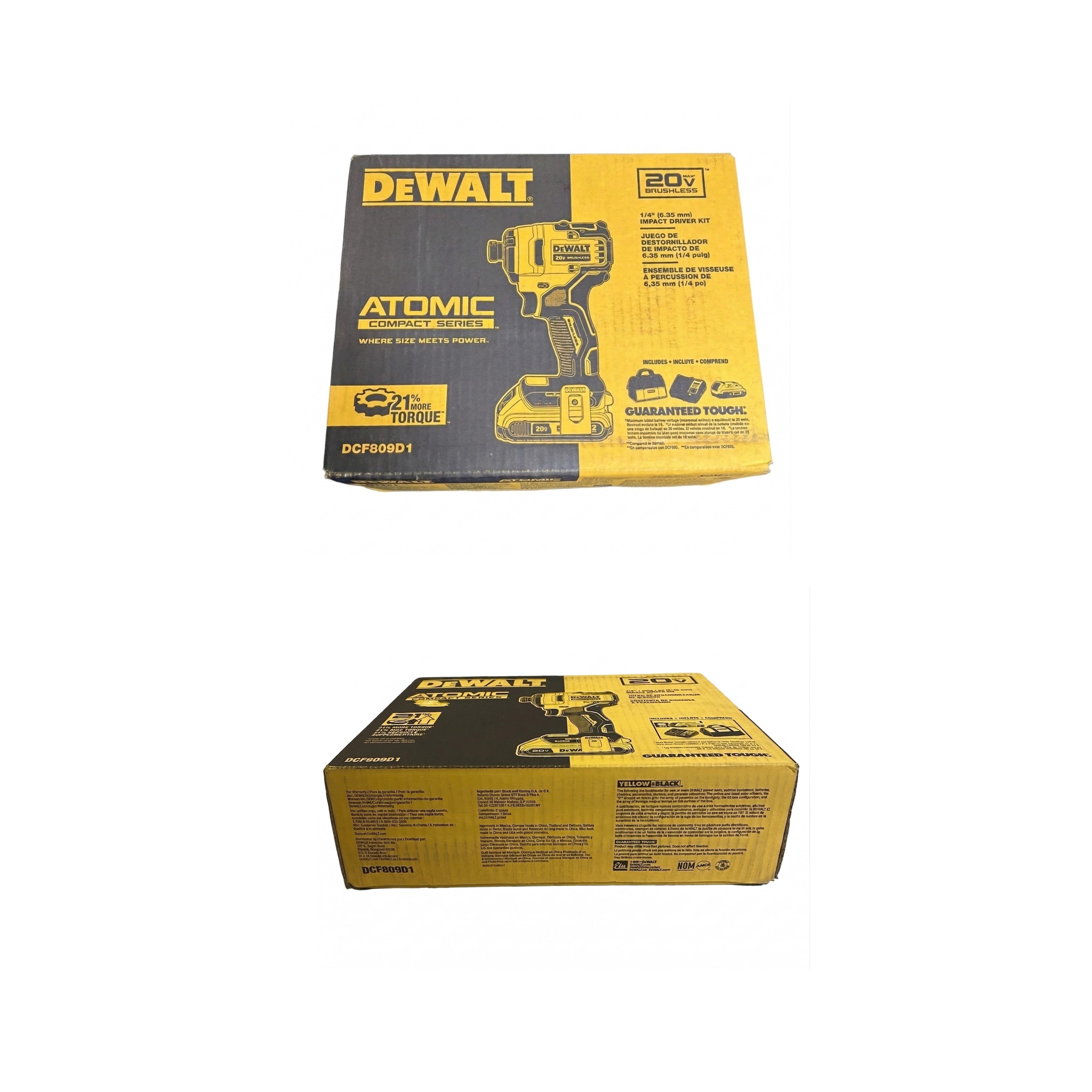 DEWALT ATOMIC 20V MAX Brushless Cordless Compact 1/4 Inch Impact Driver Kit (1 kit) DCF809D1